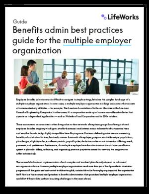 Benefits Admin Best Practices Guide for the Multiple Employer