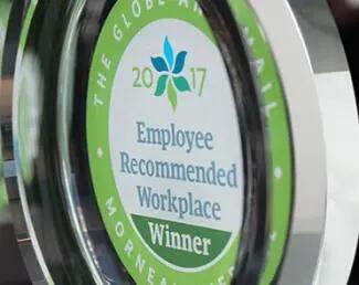 Employee Recommended Workplace Award 2017 logo